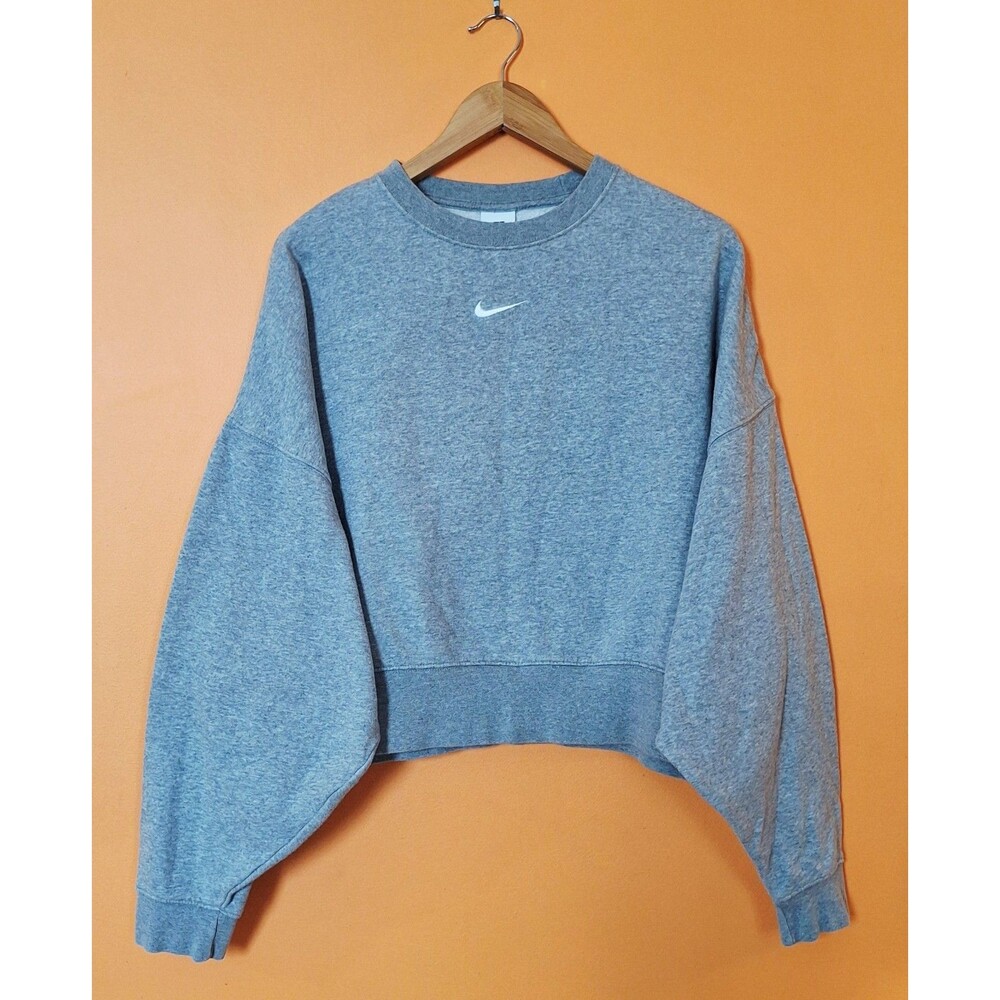 Nike Phoenix Fleece Gray Sweatshirt Women Size XL Oversized Minimalist Swoosh